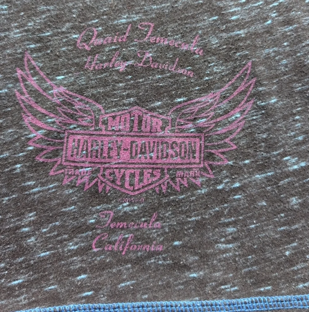 Harley-Davidson Black Tee with Blue Accents - Picture 7 of 9